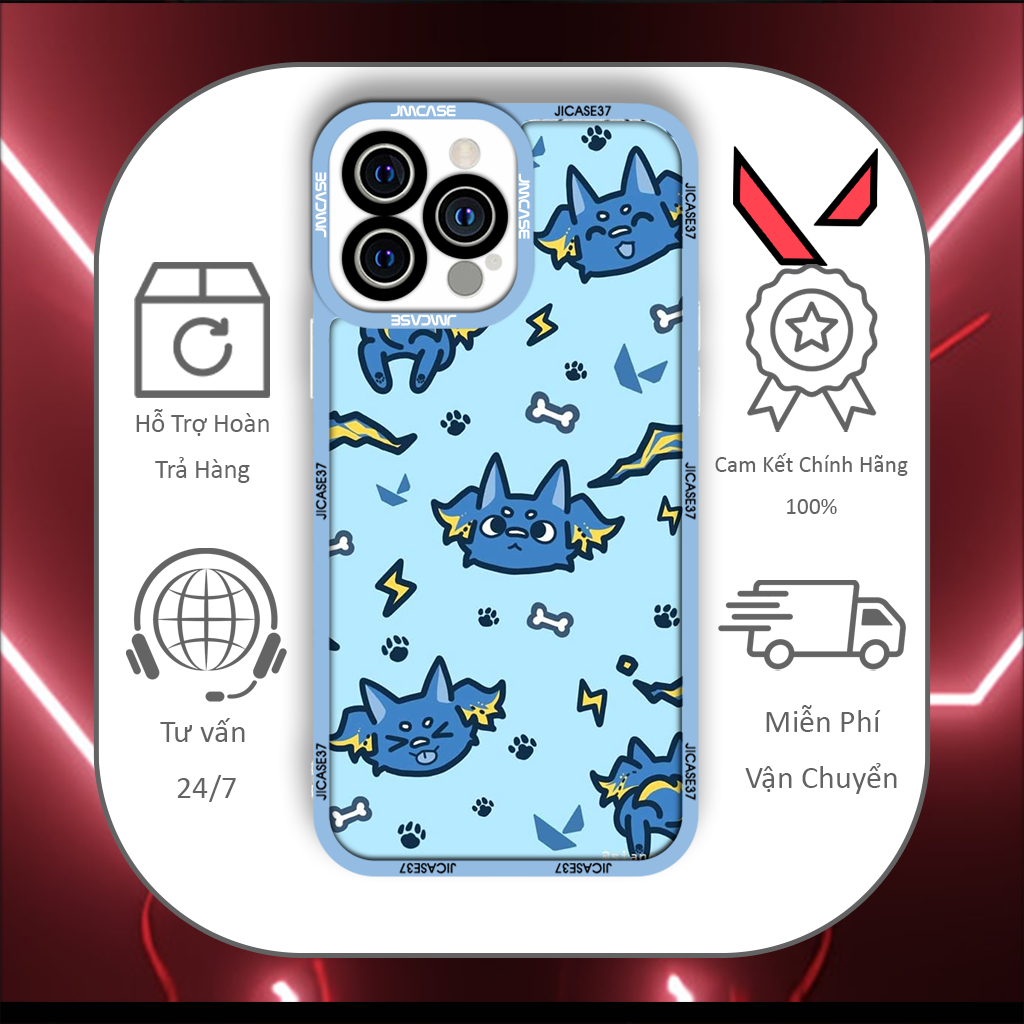 Ốp lưng iphone cạnh vuông jicase Chamber Valorant Game Online FPS