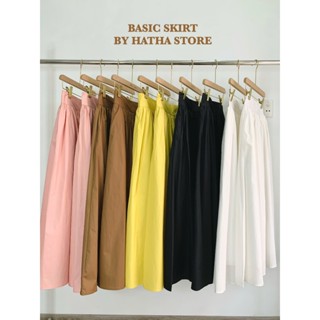 HATHASTORE - CHÂN VÁY TRƠN BASIC FORM XÒE RỘNG DÀI 5 MÀU TRENDY, STYLE TIỂU THƯ NHẸ NHÀNG ĐI LÀM ĐI BIỂN DẠO PHỐ