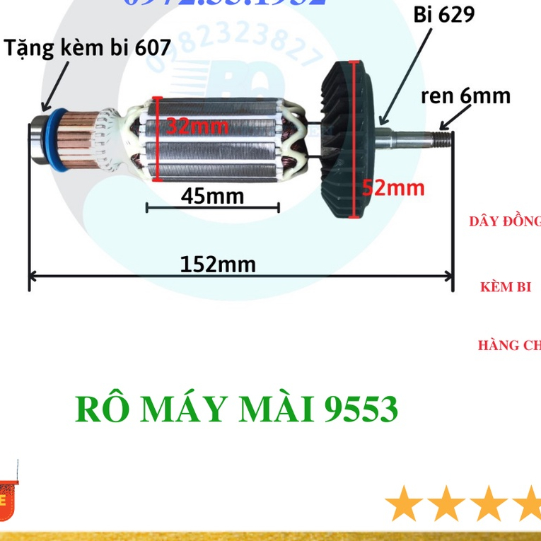 Roto Máy Mài Makita 9553NB-9553B (Hàng công ty chính hãng)-Linh kien33