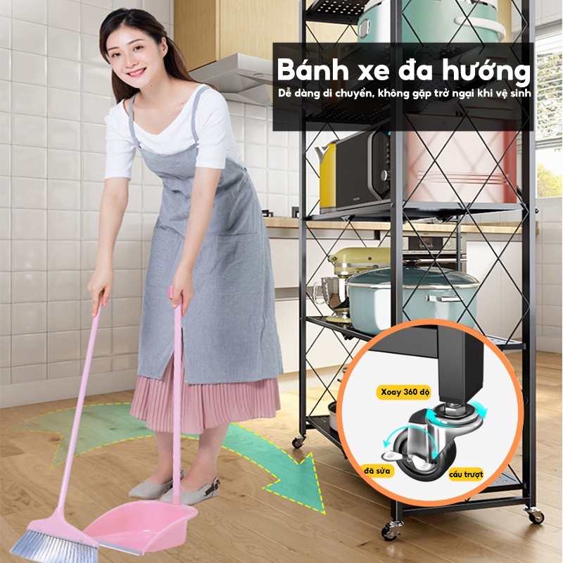 RACK Kệ gấp gọn Có Bánh Xe sơn tĩnh điện, Kệ Để Đồ Gấp Gọn Không,Kệ Gấp Gọn Để Đồ Tiện Lợi | BigBuy360 - bigbuy360.vn