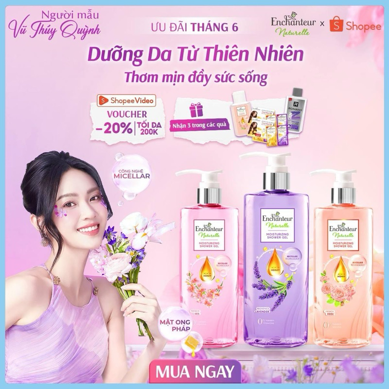 Sữa tắm Enchenteur 510g