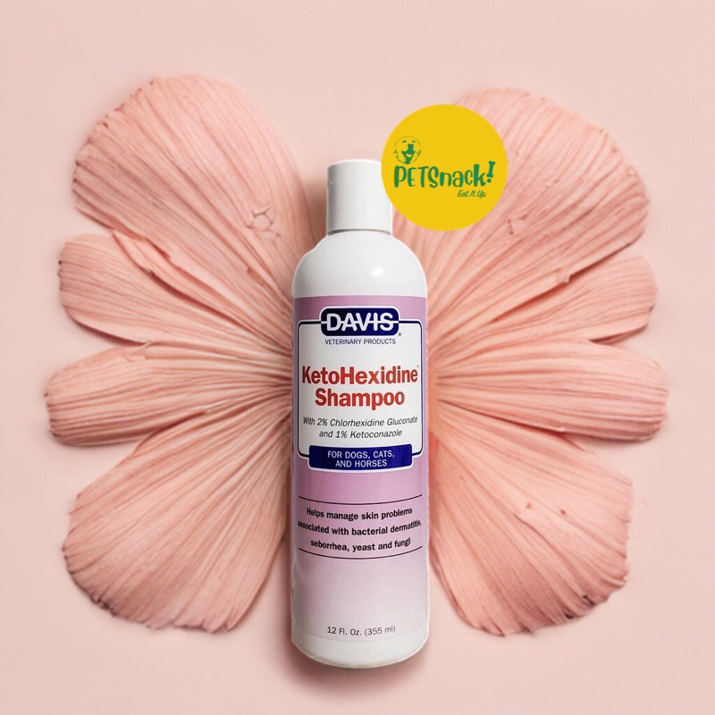  355ml  USA Sữa Tắm Gội Ngứa Nấm Viêm Da cho Cún Mèo DAVIS KetoHexidine Shampoo 