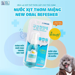 [Hàn Quốc] Dung dịch xịt vệ sinh răng miệng cho cún mèo Forcans 100ml giúp hơi thở thơm tho
