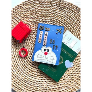 (chat chốt tên-chọn màu) vỏ hộ chiếu doremon - bao hộ chiếu doraemon - bọc hộ chiếu - ví da hộ chiếu
