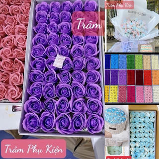 Giấy bóng mờ viền đồng bó hoa (Tập20 tờ)