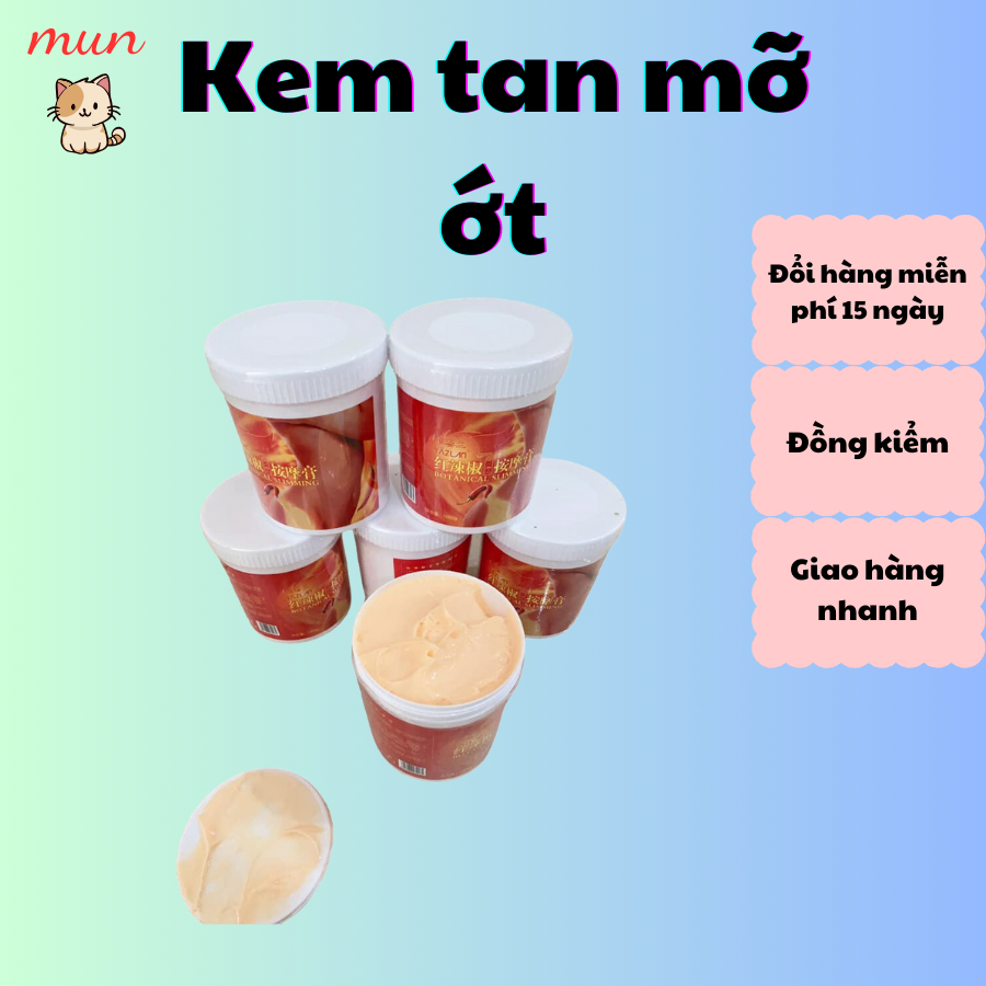 Kem tan mỡ bụng hũ 1kg