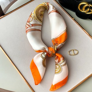 Khăn quàng cổ lụa vuông thắt nơ công sở, quấn tóc, làm áo, quấn túi xách size 70x70cm - Mã 7054