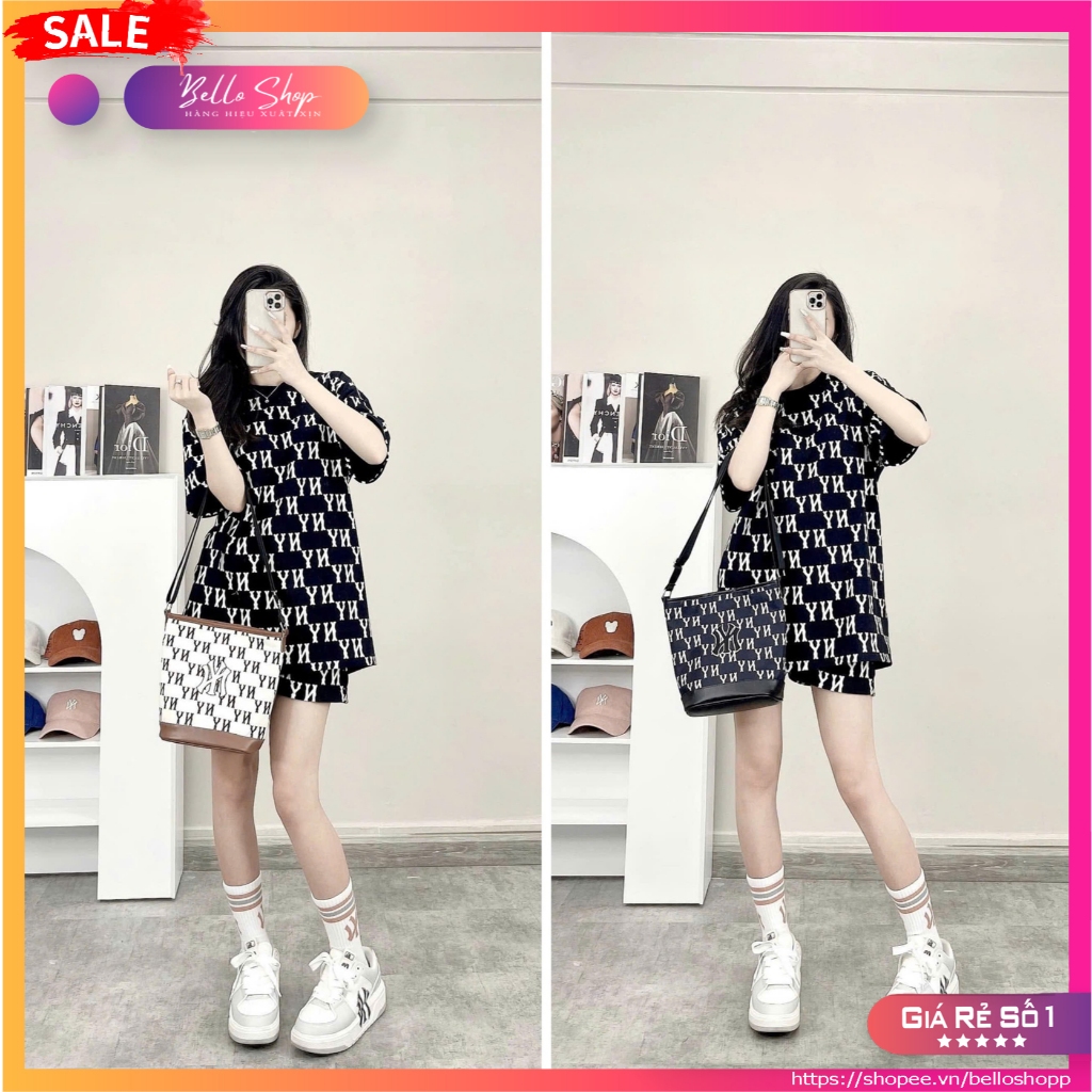 Túi Xách MLB NY Monogram Bucket Bag B4892 | Full Tag Code