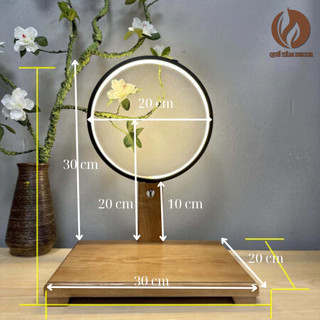  Kệ Đèn Led Hào Quang Tượng Phật Phong Thủy Có Đôn Đèn Nhiều Kích Thước Chiều Cao Có Đế Xông Trầm - Quế Tâm Decor 