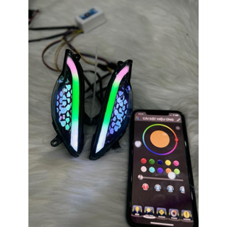 Cụm xi nhan audi i8 wave 50/100/110cc đổi màu qua app điện thoại