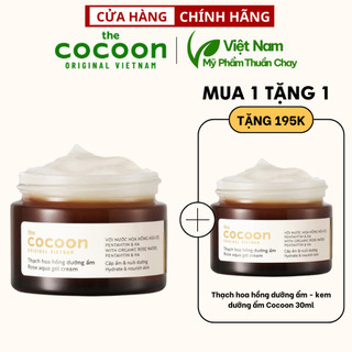  Thạch hoa hồng dưỡng ẩm  kem dưỡng ẩm  Cocoon cấp ẩm & nuôi dưỡng 30ml - mỹ phẩm thuần chay 