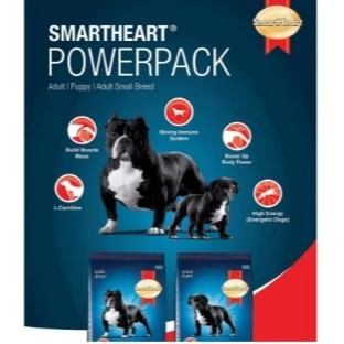 Giá Rẻ - Gói 3 kg Smartheart POWER PACK ADULT - Thức ăn cho chó tăng cơ bắp, chó trưởng thành