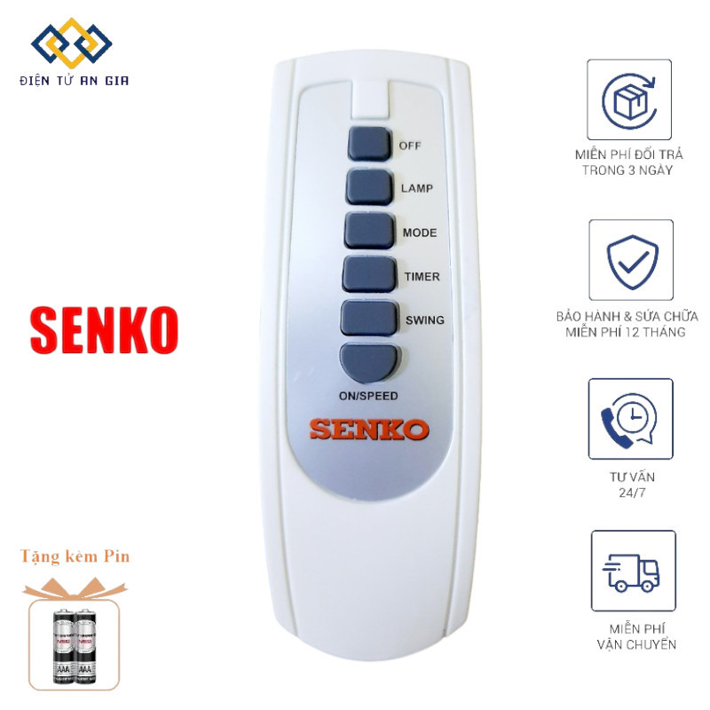 Remote điều khiển quạt Senko- Hàng tốt chính hãng 100% Tặng kèm PinBH 6 tháng