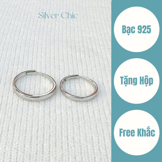  Nhẫn đôi bạc Simple Love SILVER CHIC N07 nhẫn couple bạc 925 