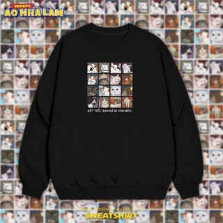 Áo Sweater Meme Cat Nam Nữ Trơn Nỉ Bông Cotton Unisex, Áo Khoác Hoodie Basic Form Rộng Oversize Trend Thu Đông Boy Phố
