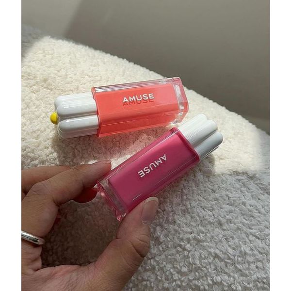 Son tint bóng thuần chay Amuse Dew Tint, Jel Fit - 9 màu hot - 4g