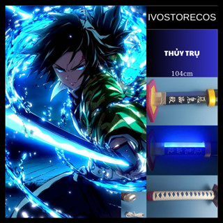 Kẻ diệt quỷ đồ chơi đạo cụ phát sáng anime cosplay mô hình lắp ráp chất liệu gỗ và nhựa nichirin kamado muichiro