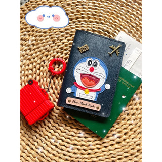 (chat chốt tên-chọn màu) vỏ hộ chiếu doremon - bao hộ chiếu doraemon - bọc hộ chiếu - ví da hộ chiếu
