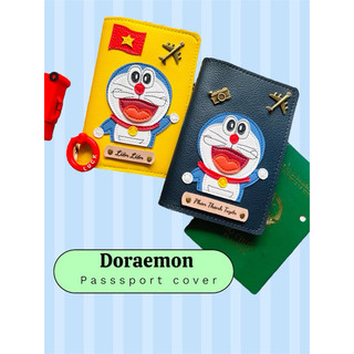 (chat chốt tên-chọn màu) vỏ hộ chiếu doremon - bao hộ chiếu doraemon - bọc hộ chiếu - ví da hộ chiếu