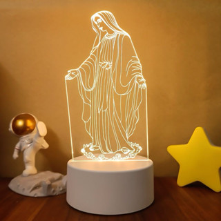 Đèn led 3D Công giáo đèn quà tặng Giáng Sinh đèn kỉ niệm đèn trang trí Noel