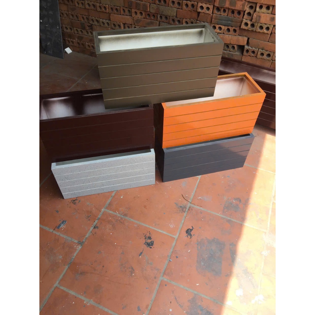 Chậu trồng cây composite full màu + size