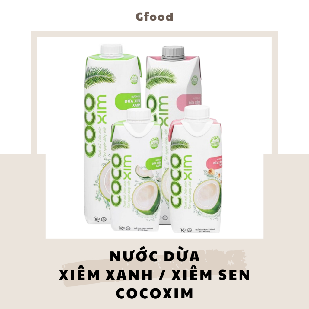 Cocoxim Nước Dừa Xiêm Xanh / Xiêm Sen 330ml & 1L