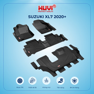 [TẶNG LÓT CỐP] Thảm lót sàn xe SUZUKI XL7 2020+ 3D tràn viền nhựa TPE - HUVI Việt Nam - BH 24th