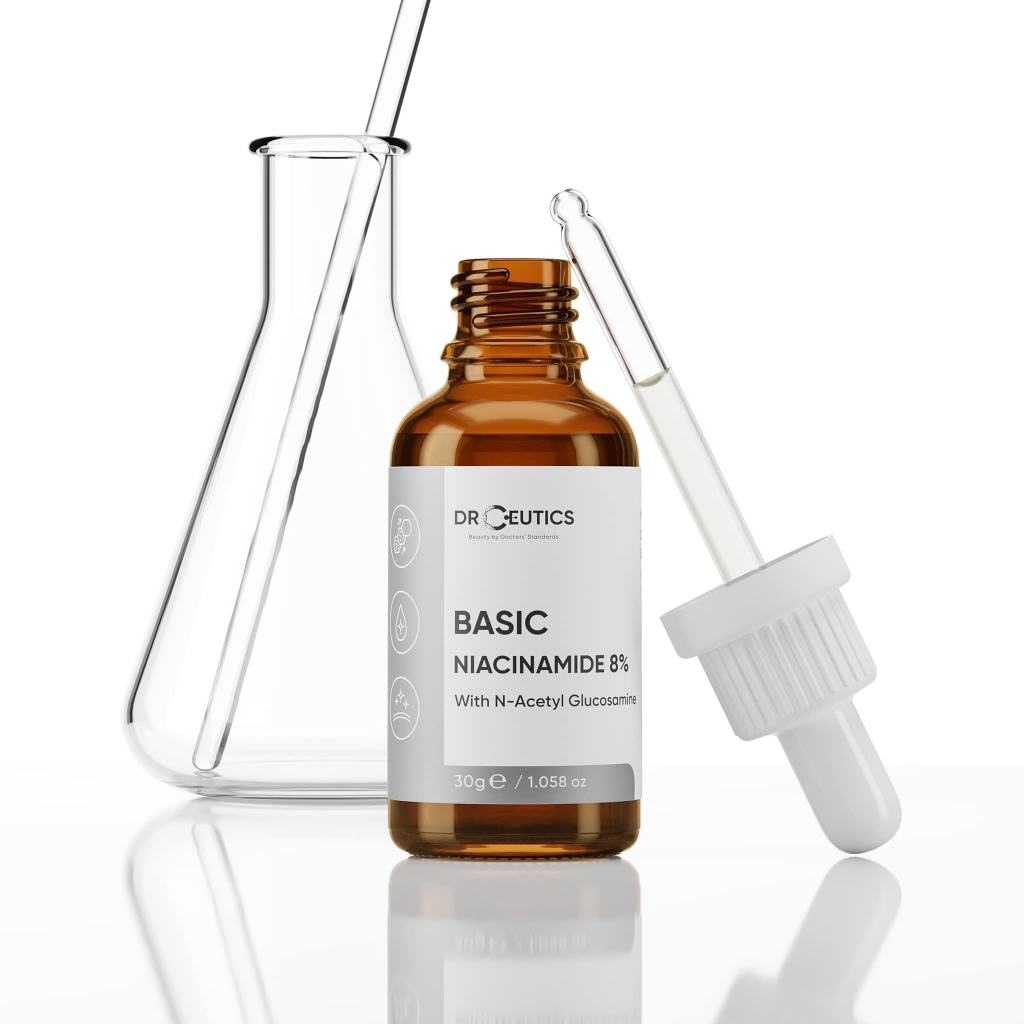 Tinh Chất Hỗ Trợ Giảm Thâm, Sáng Da & Kiềm Dầu DrCeutics Basic Niacinamide 8% With N-Acetyl Glucosam