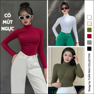  Áo giữ nhiệt cổ lọ dài tay CÓ MÚT NGỰC ôm body TUẤN NGA-XƯỞNG SỈ ÁO THUN chất thun bozip cao cấp mềm mịn thoáng mát 