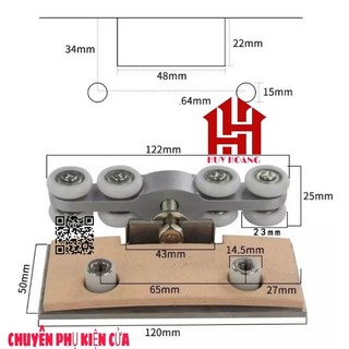 Bánh Xe Treo Máng Nhôm Cửa Lùa Kính Cường Lực Inox 304