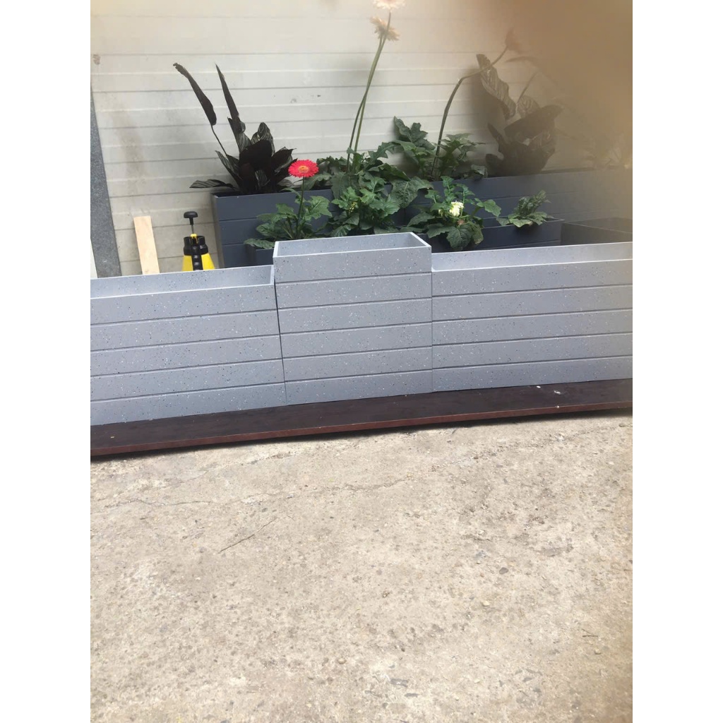 chậu trồng cây composite màu giả đá