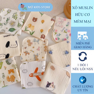 (MUA 2 SET TẶNG 1 KHĂN) Khăn xô sữa MUSLIN, khăn sữa cho bé, khăn sữa 2/4 lớp cho bé cao cấp, mềm mịn, thấm hút