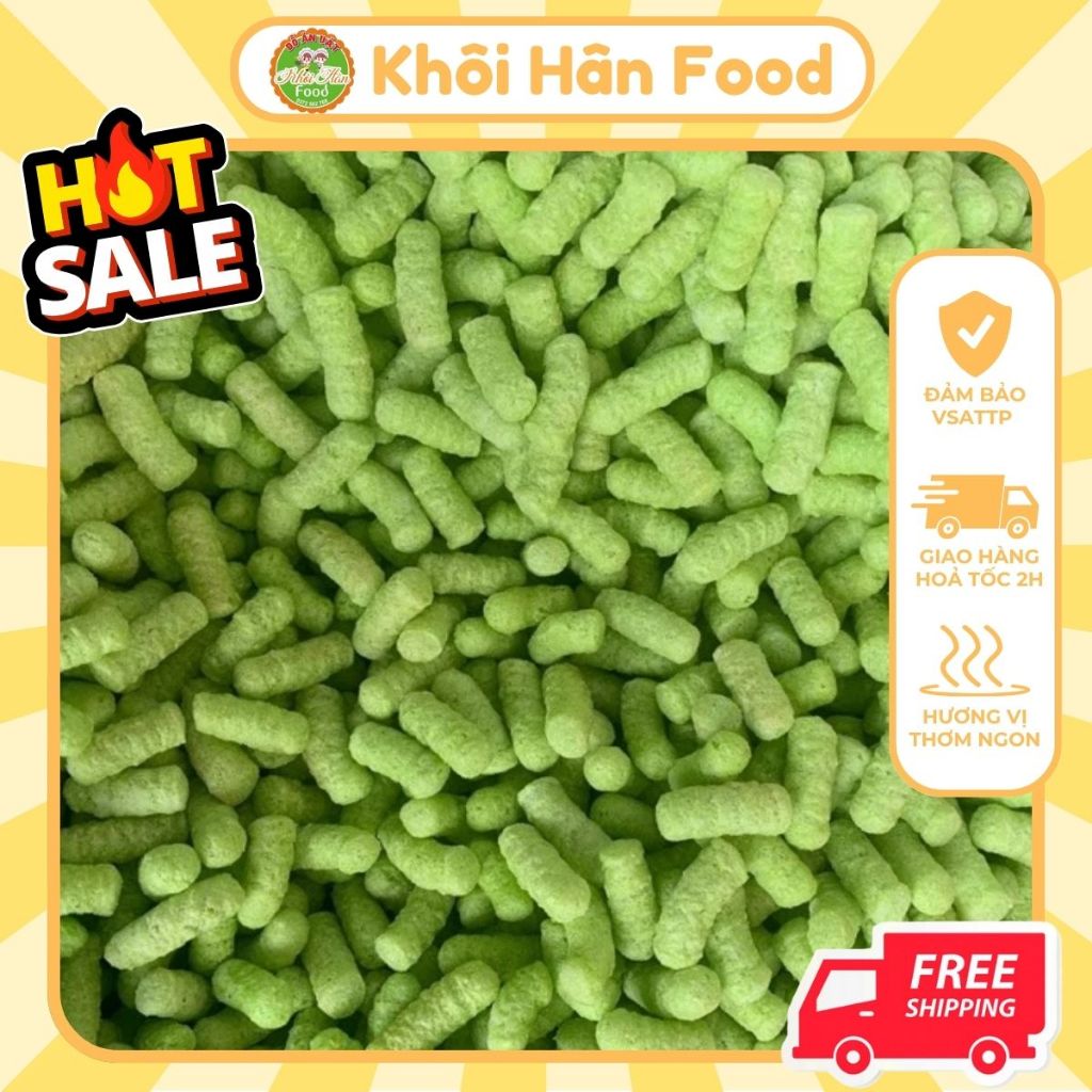 Bim Bim Tuổi Thơ 1kg Vị Đậu Xanh – Snack Giòn Ngon Chuẩn Hương Vị Xưa - Đồ Ăn Vặt - Khôi Hân Food