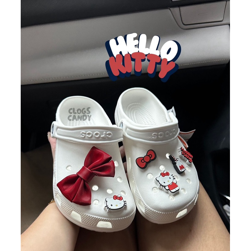 𝐓𝐫𝐚𝐦𝐲𝐧𝐠𝐮𝐲𝐞𝐧𝐃𝐚𝐢𝐥𝐲 🎉  Dép sục Crocs Hello Kitty [Tặng kèm full charm như hình]