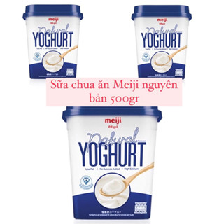Sữa chua Meiji nguyên vị, không đường , ít béo 500gr date 15.7