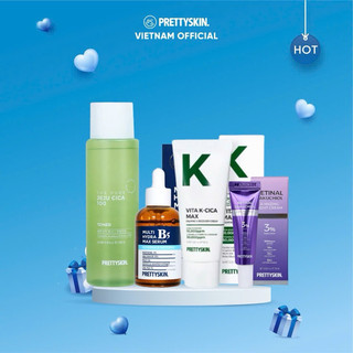  Combo 4 dành cho da dầu Toner rau má Serum B5 multi Kem K Retinal 10ml 