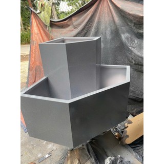 chậu trồng cây composite màu đá tối