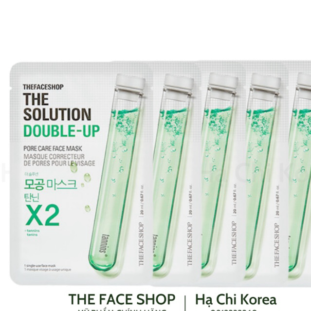 Combo 5 Mặt nạ giấy THE SOLUTION PORE CARE FACE MASK