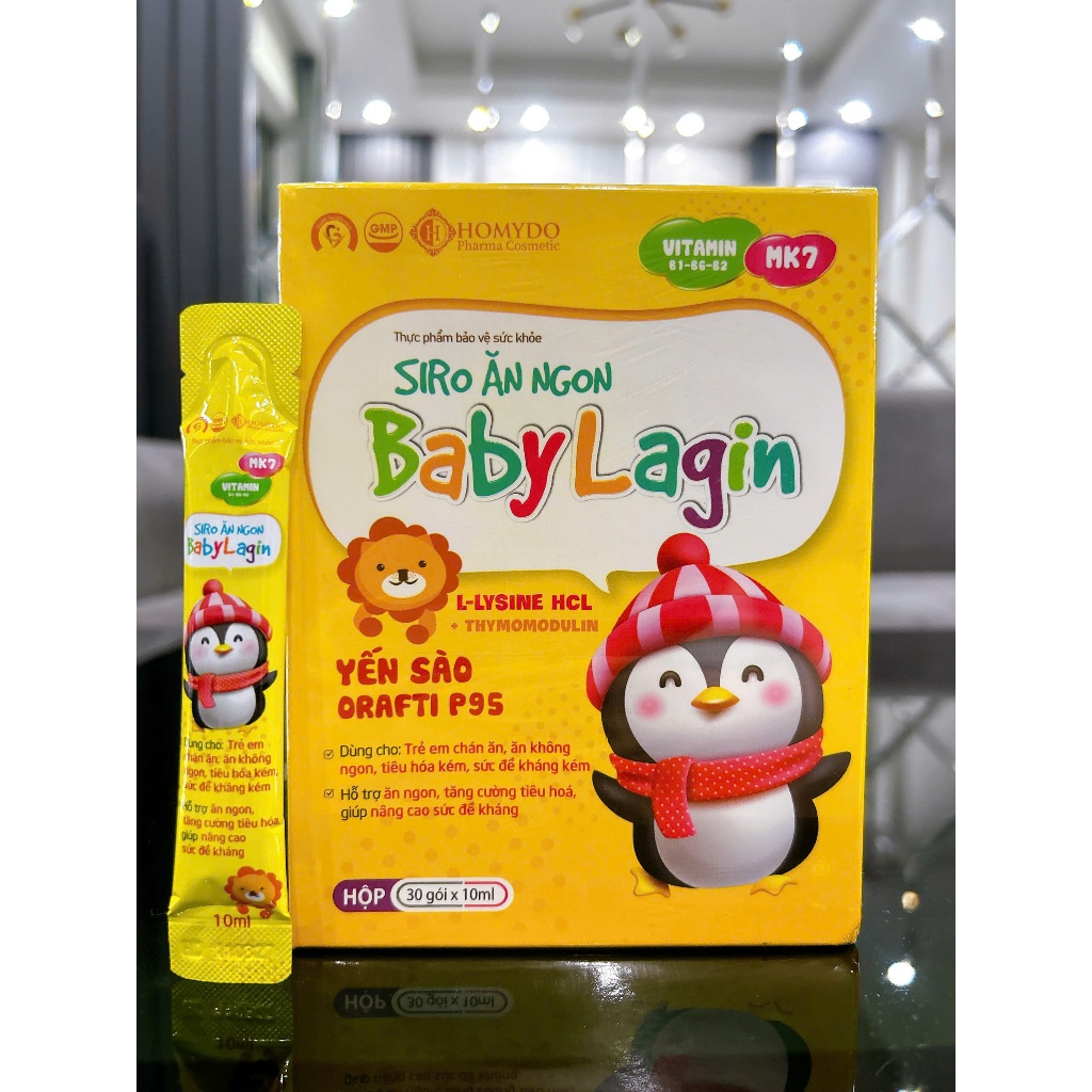[Mẫu mới 30 gói ] Siro Ăn Ngon Baby Lagin Giúp Bé Mau Ăn Chóng Lớn Tăng Sức Đề Kháng, Giảm Táo Bón