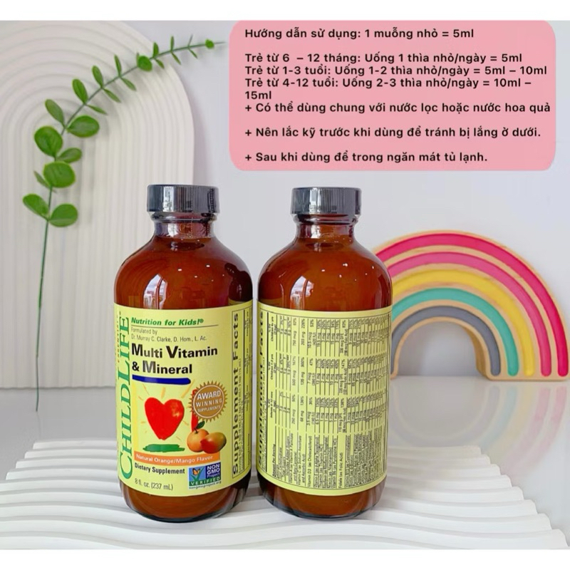 Date /2026 ]Vitamin Childlife Multivitamin & Mineral bổ sung vitamin và khoáng chất cho bé từ 6m [Ba