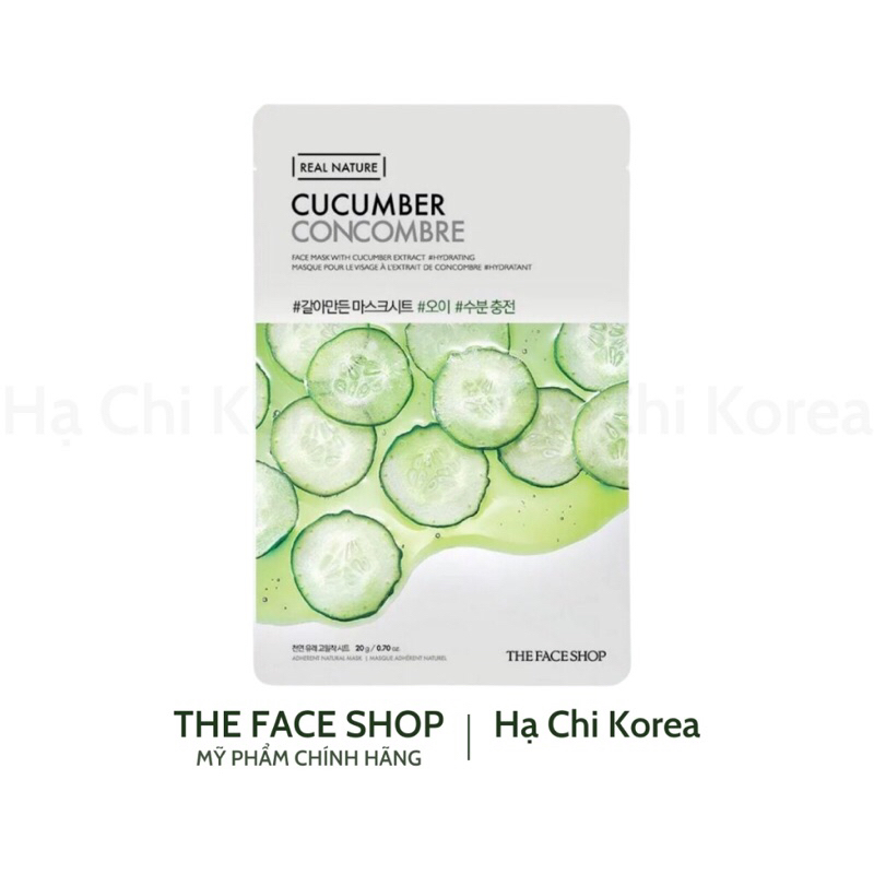 Mặt nạ Dưa Leo Real Nature Cucumber The Face Shop