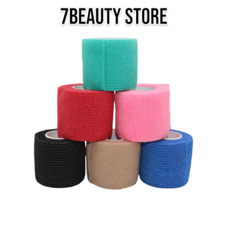 COMBO 5 Cuộn Bọc Máy Xăm Băng quấn cao su non chống trơn trượt, bảo vệ tay cầm 7BEAUTY Dụng cụ phun xăm