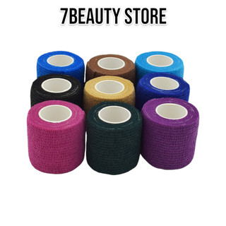 COMBO 5 Cuộn Bọc Máy Xăm Băng quấn cao su non chống trơn trượt, bảo vệ tay cầm 7BEAUTY Dụng cụ phun xăm
