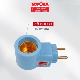 Đui đèn liền phích có công tắc tiện lợi, an toàn