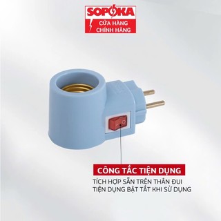 Đui đèn liền phích có công tắc tiện lợi, an toàn
