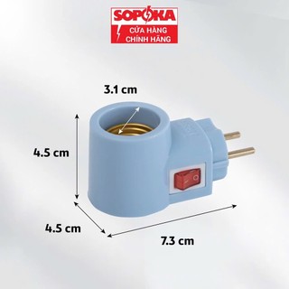 Đui đèn liền phích có công tắc tiện lợi, an toàn
