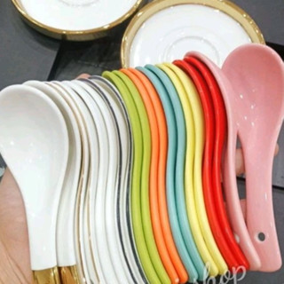 Thìa sứ đủ màu decor mâm cúng siêu đẹp