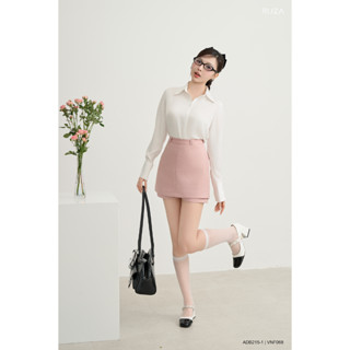 Áo sơ mi nữ tay dài RUZA chất lụa mềm mại công sở thiết kế thanh lịch sang trọng ADB215