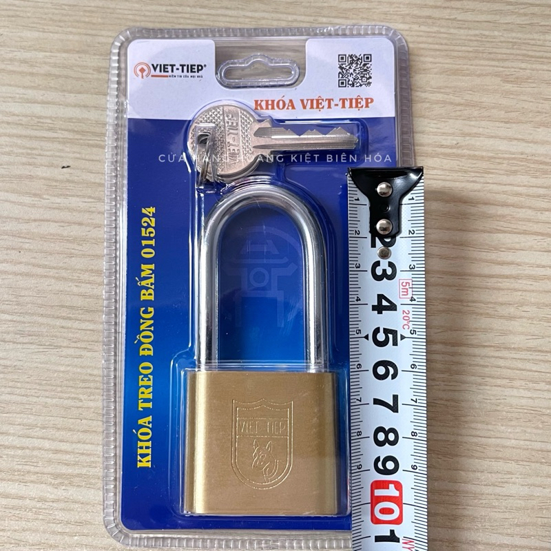Ổ Khóa Treo Đồng Bấm Càng Dài VIỆT TIỆP