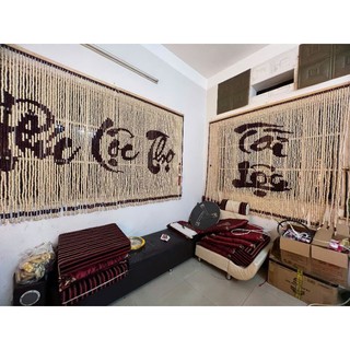 Rèm hạt gỗ Bồ Đề - Rèm treo phòng thờ (Mẫu Phúc Lộc Thọ)